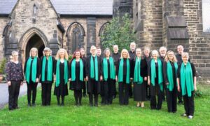 The Pennine Singers outside Christ Church, Friezland